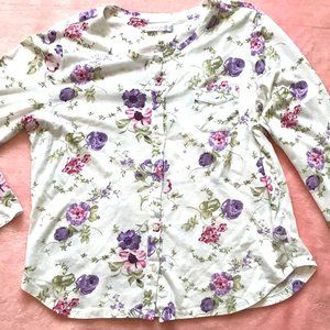 Carole Hochman floral jersey pjs, L